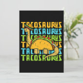 Tacosaurus Taco Saurus Cinco de Mayo Funny Taco Kaart (Staand voorkant)