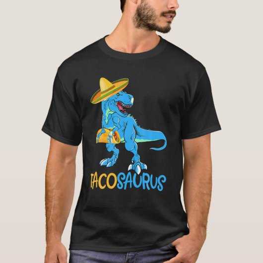 Tacosaurus Tex Funny Cinco De Mayo T-shirt (Voorkant)