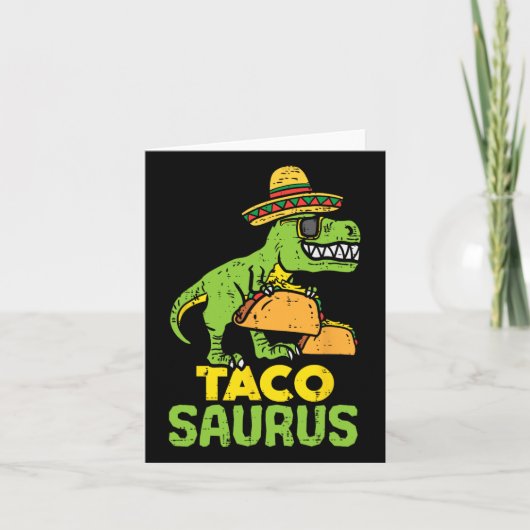 Tacosaurus Trex Cinco de Mayo Dinosaur Kind Kaart (Voorkant)