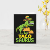 Tacosaurus Trex Cinco de Mayo Dinosaur Kind Kaart (Gele Bloem)