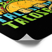 Tacosaurus TRex Dinosaur Taco Cinco de Mayo Party Poster (Hoek)