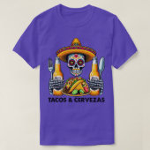 Tacos's Grappige Mexicaanse Suikerschedel T-shirt (Design voorkant)