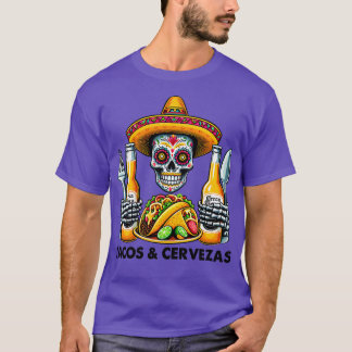 Tacos's Grappige Mexicaanse Suikerschedel T-shirt