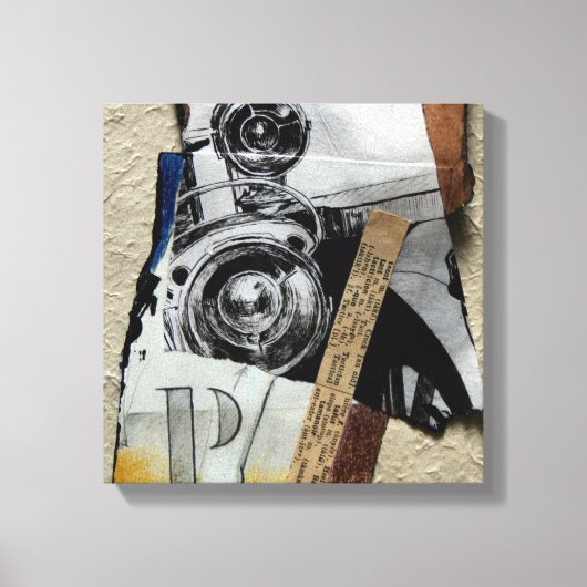 Tacot 1d Banger Collage met P Monogram Canvas Afdruk (Voorkant)