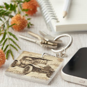 Tacot Faux illustratie Monogram SqK Sleutelhanger (Voorkant Rechts)