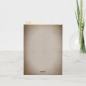 Tacot Faux Vintage illustratie gepersonaliseerd BC Kaart (Achterkant)