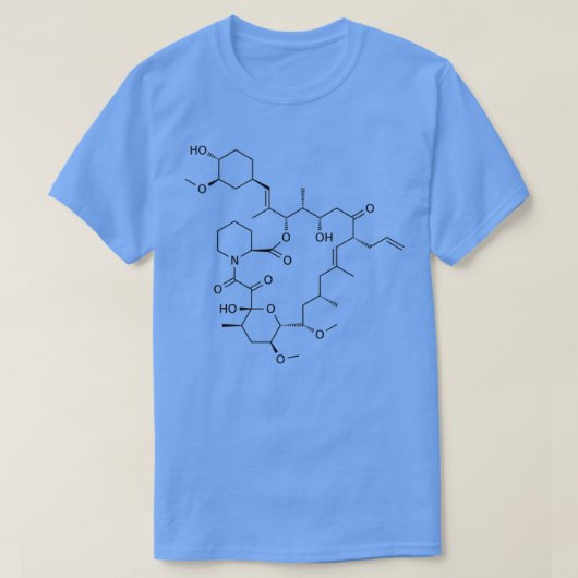 Tacrolimus chemische structuur t-shirt (Design voorkant)