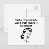 Tact en Sarcasm Briefkaart (Voorkant / Achterkant)