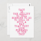 TACT - Grappig, sarcastisch citaat Briefkaart (Voorkant / Achterkant)