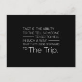 tact is het vermogen om iemand te vertellen dat hi briefkaart (Voorkant)