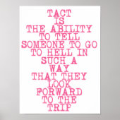 TACT - Poster met leuke, sarcastische prijsopgave (Voorkant)