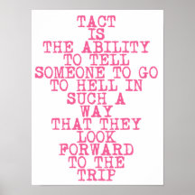 TACT - Poster met leuke, sarcastische prijsopgave