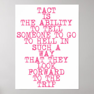 TACT - Poster met leuke, sarcastische prijsopgave