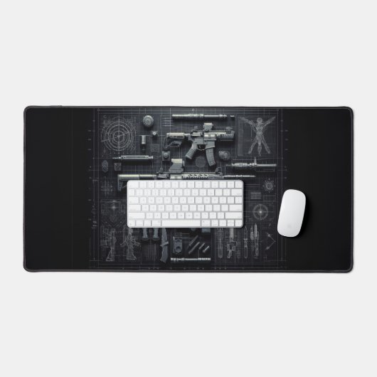Tactical Black Ops-ontwerp Bureaumat (Keyboard & Muis)