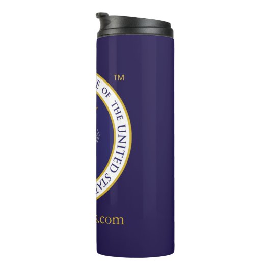 Tactical Civics™ Great Seal Tumbler 12oz Thermosbeker (Geroteerd rechts)