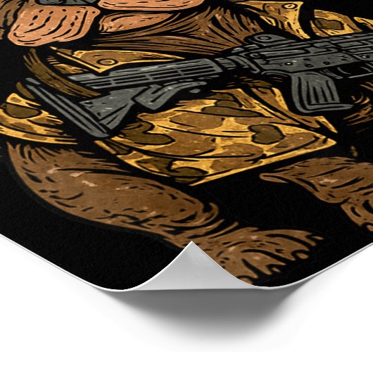 Tactical Frenchie Funny Dog Bulldog With Nvg Meme  Poster (Hoek)