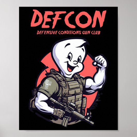 Tactical Ghost Schattige Ghost Halloween Spooky Se Poster (Voorkant)