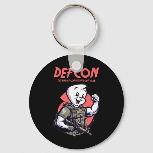 Tactical Ghost Schattige Ghost Halloween Spooky Se Sleutelhanger (Voorkant)