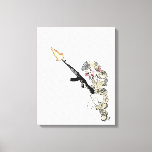 "Tactical Pinup - Oopsie" print van Jaime Munt (Voorkant)