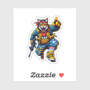 Tactical Tabby - Armed & Furry Sticker