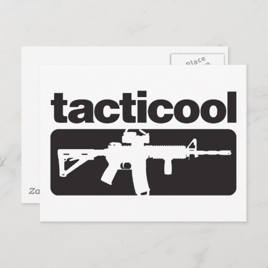 Tacticool - zwart briefkaart (Voorkant / Achterkant)