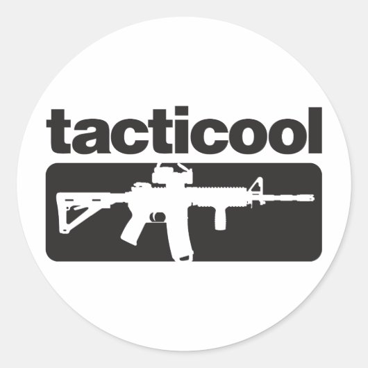 Tacticool - zwart ronde sticker (Voorkant)