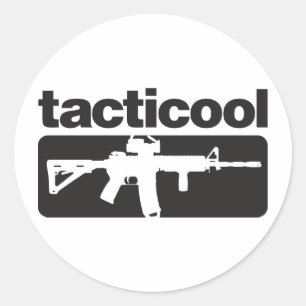 Tacticool - zwart ronde sticker