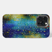 Tactile Blue Yellow Aqua Rain druppelt samenstelli iPhone Hoesje (Achterkant horizontaal)