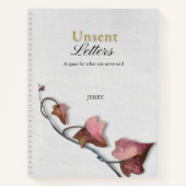 Tactile Linen-Look Textured 'Unsent Letters' Notitieboek (Voorkant)