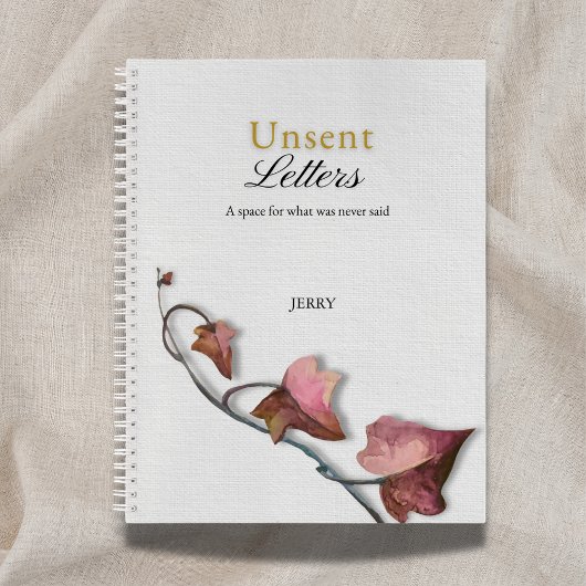 Tactile Linen-Look Textured 'Unsent Letters' Notitieboek