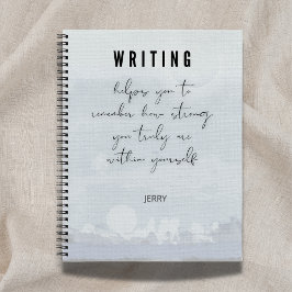 Tactile Natural Fiber Linen-Look Icy Blue Notitieboek