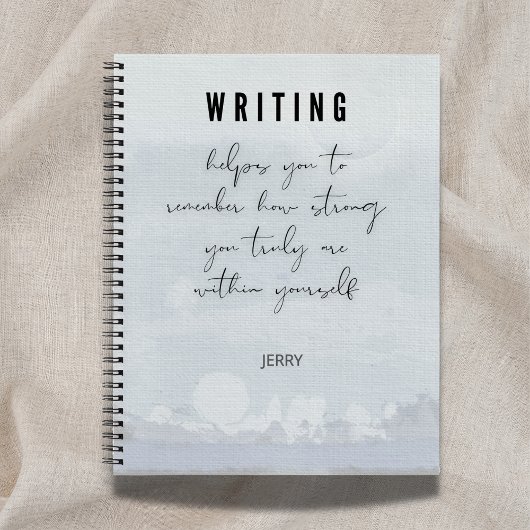 Tactile Natural Fiber Linen-Look Icy Blue Notitieboek