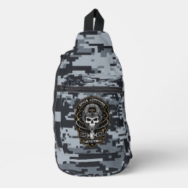 Tactisch embleem voor veteranen van ruimteoperatie sling bag