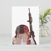 Tactisch Kerstman-kerstkaart Feestdagenkaart (Staand voorkant)