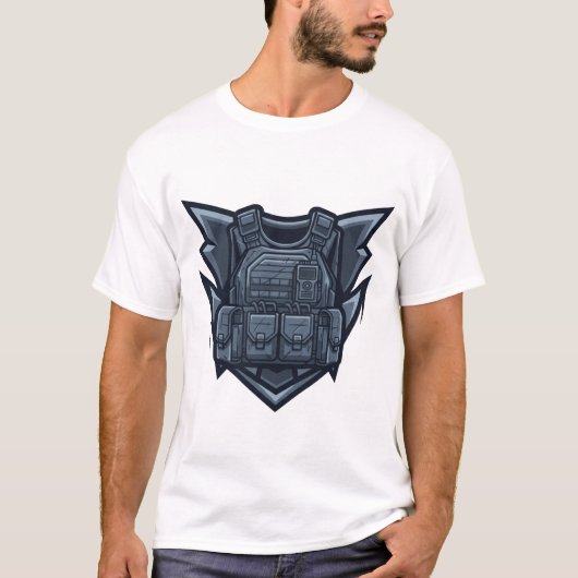Tactisch Soldaat Borstembleem T-shirt (Voorkant)