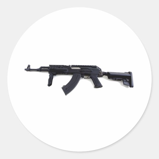Tactische AK47 Aanvalsgeweer Links Profiel Sticker (Voorkant)