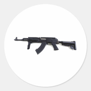 Tactische AK47 Aanvalsgeweer Links Profiel Sticker