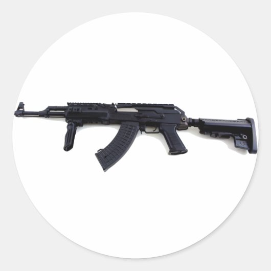 Tactische AK47 Aanvalsgeweer Links Profiel Sticker (Voorkant)