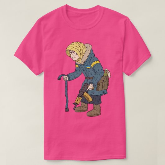tactische babushka Oekraïense oma T-shirt (Design voorkant)