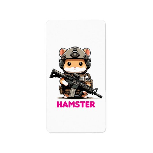 Tactische Hamster Etiket (Voorkant)