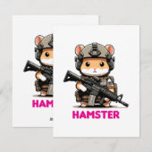 Tactische hamster feestdagenkaart (Voorkant / Achterkant)