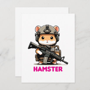 Tactische hamster feestdagenkaart
