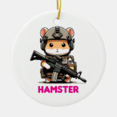 Tactische Hamster Keramisch Ornament (Voorkant)