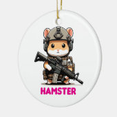 Tactische Hamster Keramisch Ornament (Links)