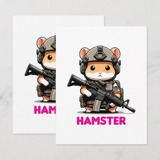 Tactische Hamster Notitiekaartje (Voorkant / Achterkant)