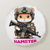 Tactische Hamster Rond Kussen (Achterkant)