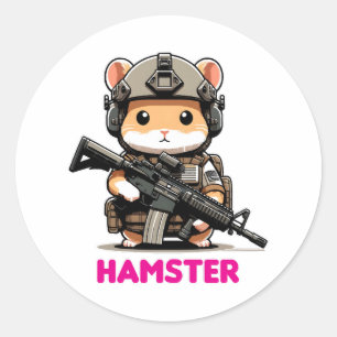 Tactische Hamster Ronde Sticker
