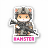 Tactische hamster sticker (Voorkant)