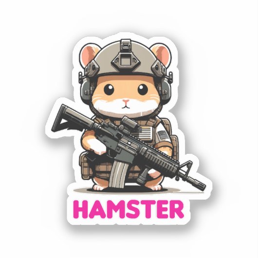 Tactische hamster sticker (Voorkant)