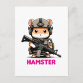 Tactische Hamster Uitnodiging Briefkaart (Voorkant)